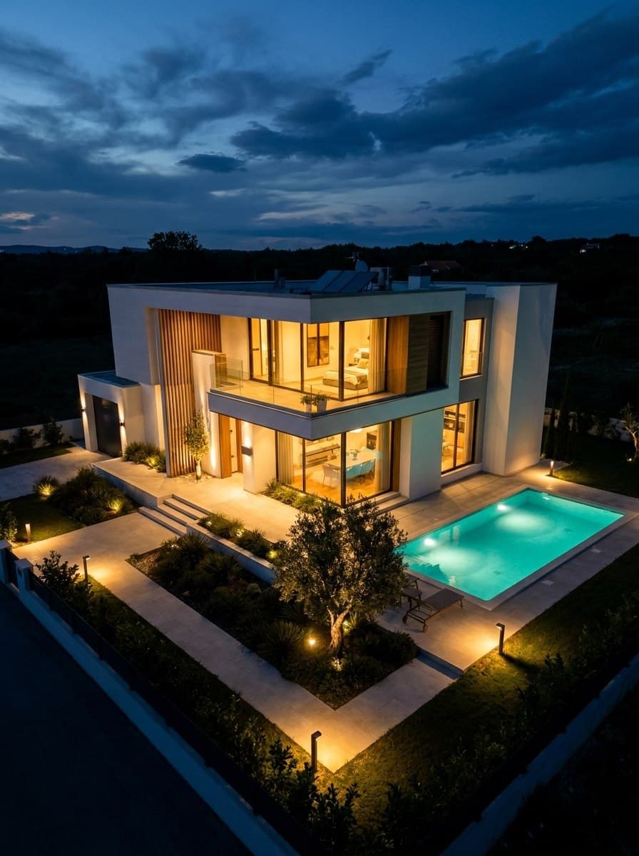 Multiple camera angles of the same architectural project
