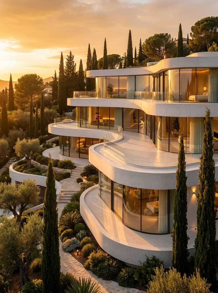 Façade design variations for a development scheme